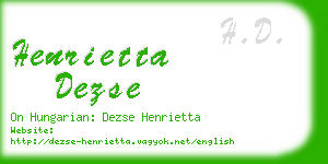 henrietta dezse business card